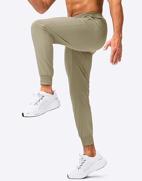 Mens Joggers with Zipper Pockets Lightweight Sweatpants Workout Athletic Pants for Gym Running Golf