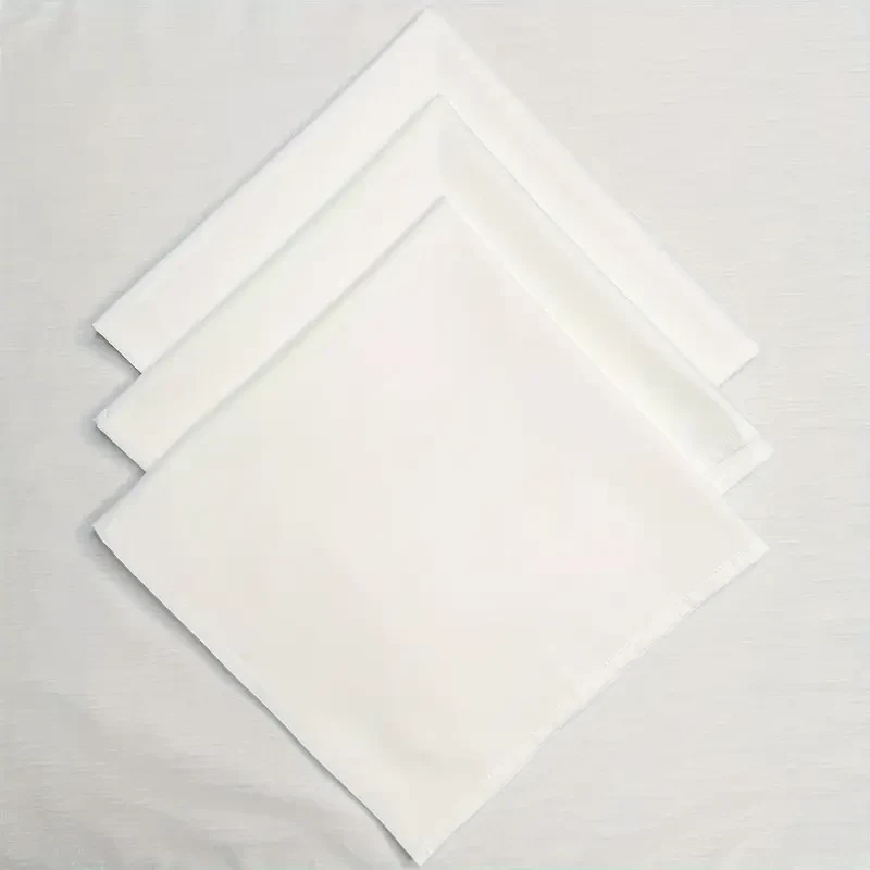 1pc Men'S Premium 100% Cotton White Handkerchief - Elegant & Soft, 39.88cm x 39.88cm, Perfect Gift for Him, Gentle on Skin, Highly Absorbent  (0 reviews)