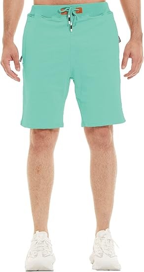 Mens Shorts Casual Drawstring Zipper Pockets Elastic Waist