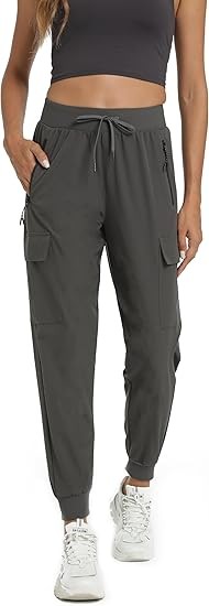 Womens Cargo Pants with Pockets-Lightweight Quick Dry Waterproof Hiking Pants for Travel Casual Athletic and Outdoor