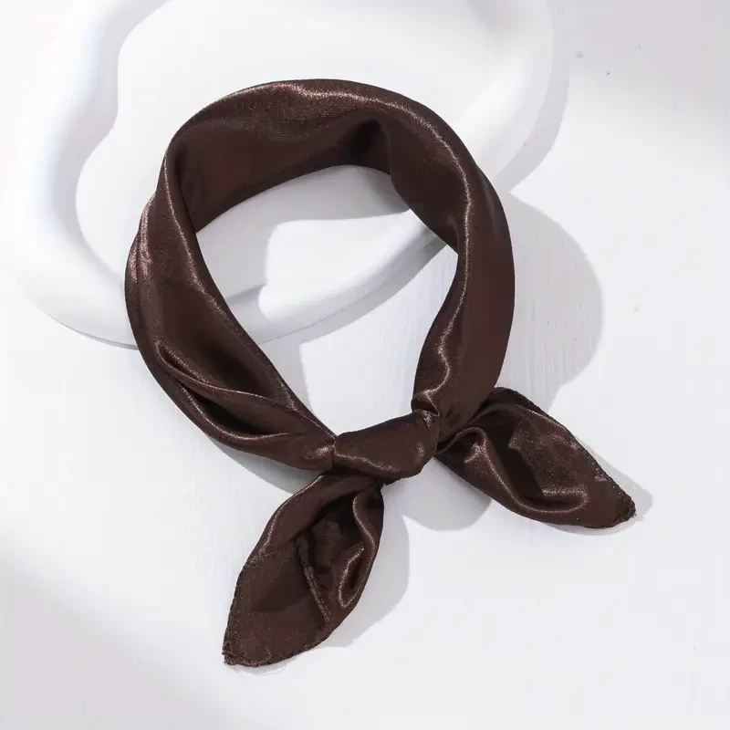 New Solid Color Single-Color Professional 50 Square Scarf Faux Small Square Gift Performance Handkerchief