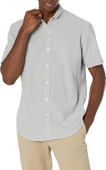 Men's Regular-Fit Short-Sleeve Pocket Oxford Shirt