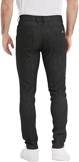 Men's Plaid Pants Skinny Dress Pants for Men Skinny Chino Pants Men