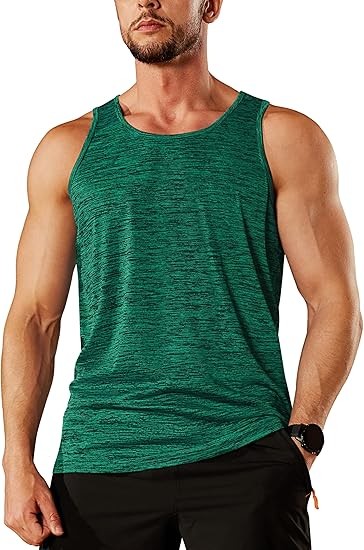 Men's Tank Tops Quick Dry Sleeveless Workout Muscle Shirt Athletic Bodybuilding Gym Performance Tee Shirts