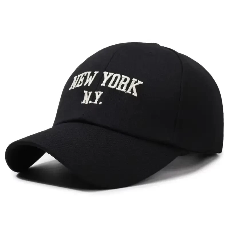 Unisex NY Embroidered Baseball Caps - Lightweight Polyester, Adjustable Fit, All-Season Sun Protection, Machine