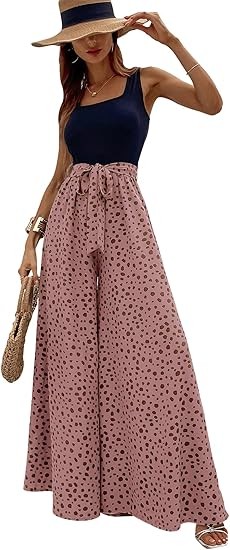 Women's Jumpsuits Dressy Casual Summer Loose Wide Leg Tank Top Jumpsuit with Belt