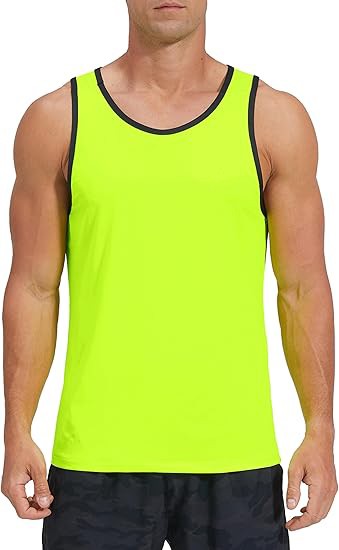 Men's Tank Tops Quick Dry Sleeveless Workout Muscle Shirt Athletic Bodybuilding Gym Performance Tee Shirts